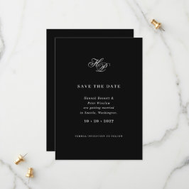 Reserve A Data Código QR de Monograma de Foto de Casamento com El