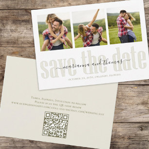 Reserve A Data Código QR de Na moda de Fotografia do Script de Ca