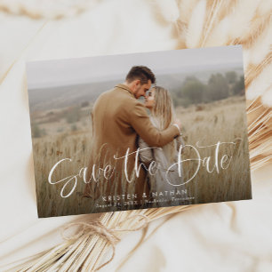 Reserve A Data Código QR de Script de Caligrafia Moderna Elegante