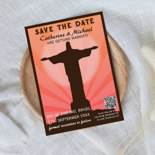 Reserve A Data Código QR do Estilo de Poster de viagens Sul-Ameri