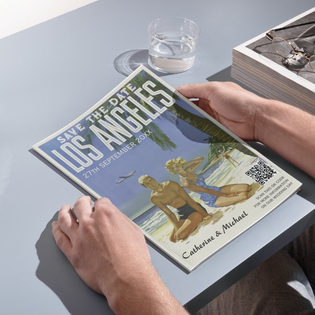 Reserve A Data Código QR do Viagem de Los Angeles (Criador carregado)