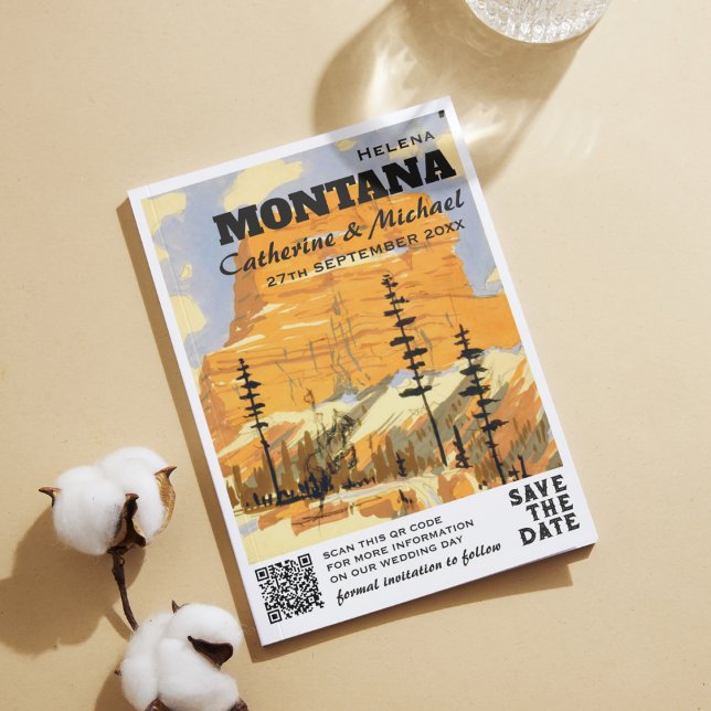 Reserve A Data Código QR do Viagem de Montana (Criador carregado)