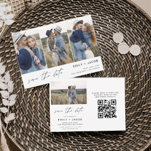 Reserve A Data Código QR Moderno Salvar Data 4 Elegante de Foto