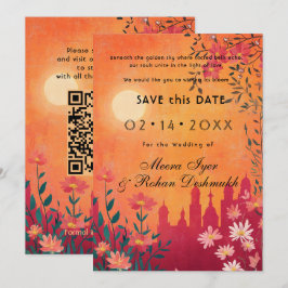 Reserve A Data Código QR Sunset Serenade Casamento