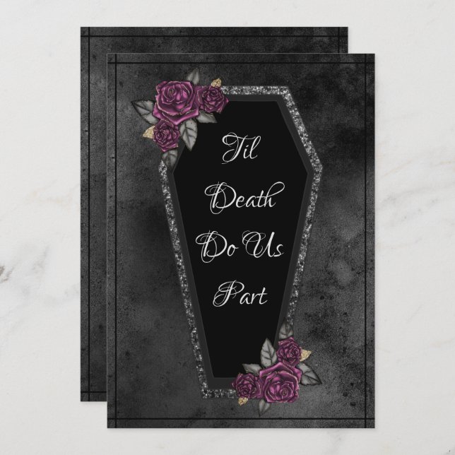 Reserve A Data Coffin Rosa Gatille Til Death Halloween (Frente/Verso)