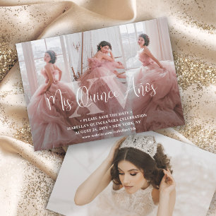 Reserve A Data Colagem de Fotos da Minha Quinceañera 15º Aniversá