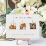 Reserve A Data colagem de fotos na linha de roupa<br><div class="desc">Layout divertido de 3 fotos de fotografias instantâneas penduradas em uma linha de roupa</div>