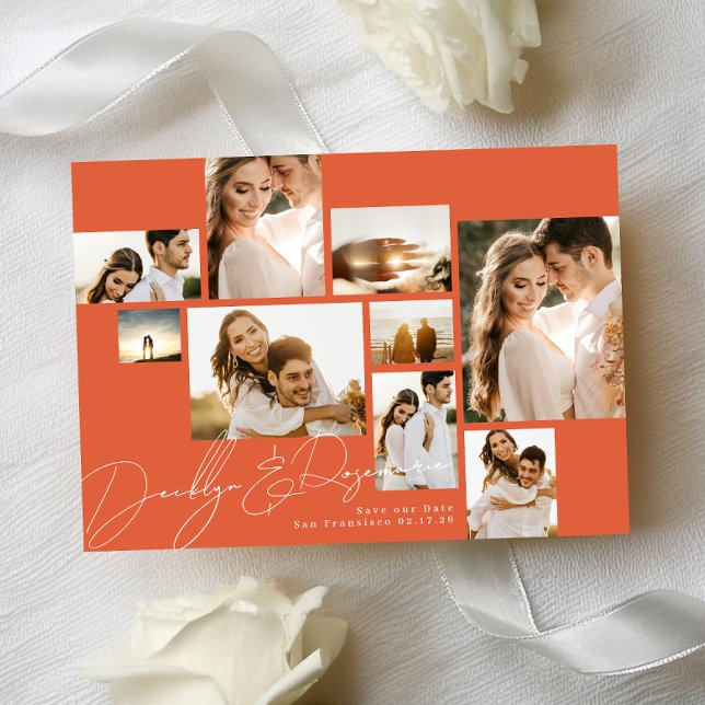 Reserve A Data Colagem Moderna Verona Sunset Multi Foto (Criador carregado)