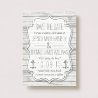 Coleção Náutica de Casamento de Madeira de Praia d