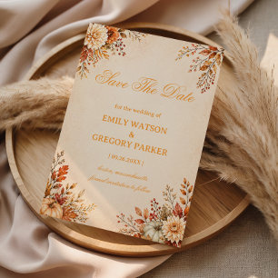 Reserve A Data Colheita Floral Elegante e Aconchegante