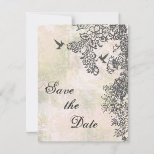 Reserve A Data Colibri Floral Salvar a Data Aviso de Casamento