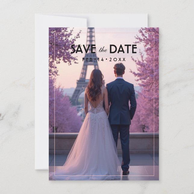 Reserve A Data Com foto Amour Éternel Save the Date (Frente)