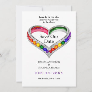 Reserve A Data 🌈 🐦 Com foto LGBTQ Entrelaçados no Orgulho