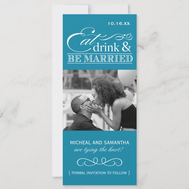 Reserve A Data Coma, Beba e se case - Foto: Salve a data (Frente)