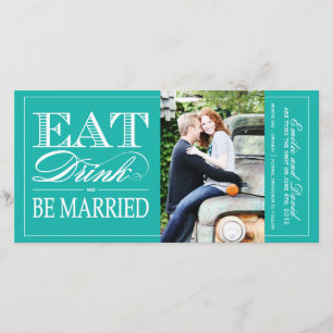 Reserve A Data Coma, beba e seja casado Salvar a data Convidado