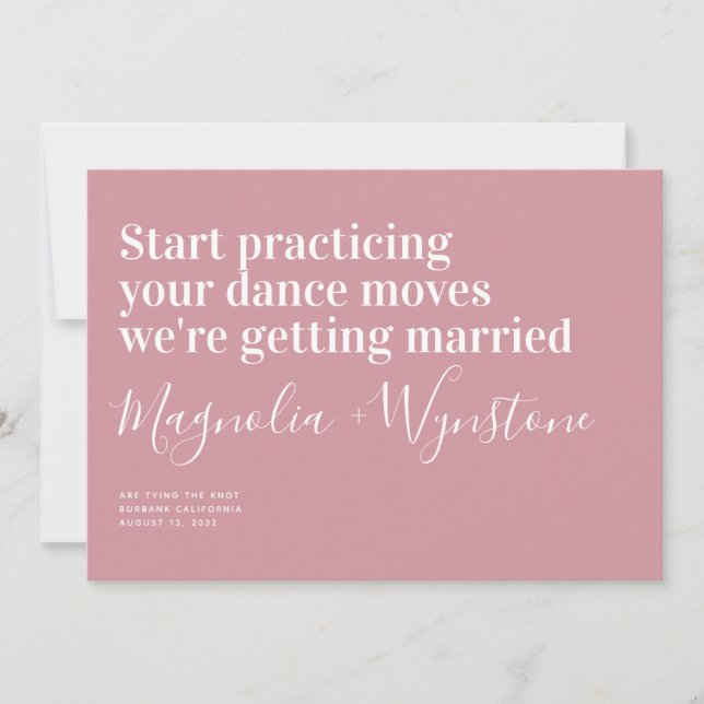 Reserve A Data Comece A Praticar A Sua Dança Move Um Casamento En (Frente)