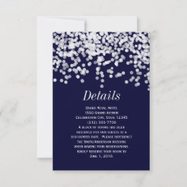 Reserve A Data Confetti Elegante Qualquer Marinho Cor Azul e Bran