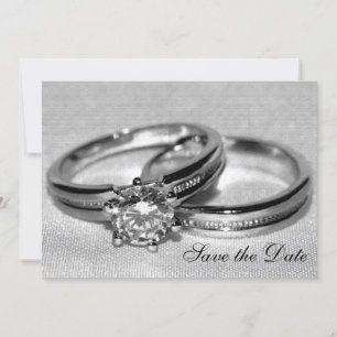 Reserve A Data Conjunto de Aliança de Diamante Save the Date