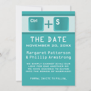 Reserve A Data Controle da Chave do Computador Salve a Data, Teal