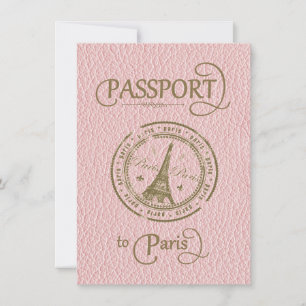 Reserve A Data Convidado do Partido Passaporte de Paris Rosa