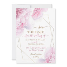 Cor d'água cor rosa pedônia floral salvar a data