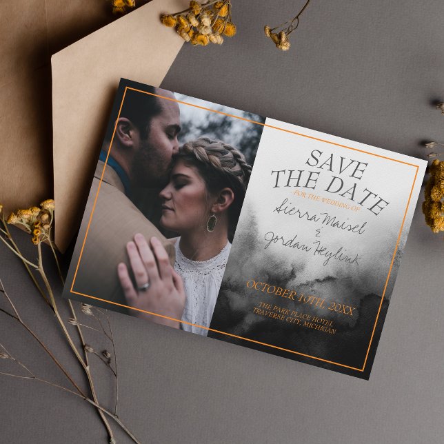 Reserve A Data Cor d'água Escura Laranja Negro Halloween Gótico (Criador carregado)