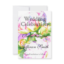 Cor de água floral de pénia branca-rosa-Elegante