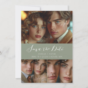 Reserve A Data Cor de Foto do Script Moderno - Verde