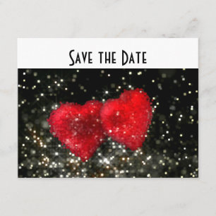 Reserve A Data Corações de Casamento Retroativo - Brilhante / Cas