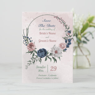 Reserve A Data coroa azul-rosa e coroa floral branca