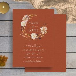 Reserve A Data Coroa de Outono em Cobre - Casamento - Salve a Dat
