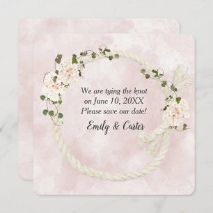 Reserve A Data Corpo Branco Com Buquês De Hidrangea