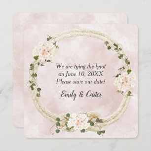 Reserve A Data Corpo Ligado Com Buquês De Hidrangea