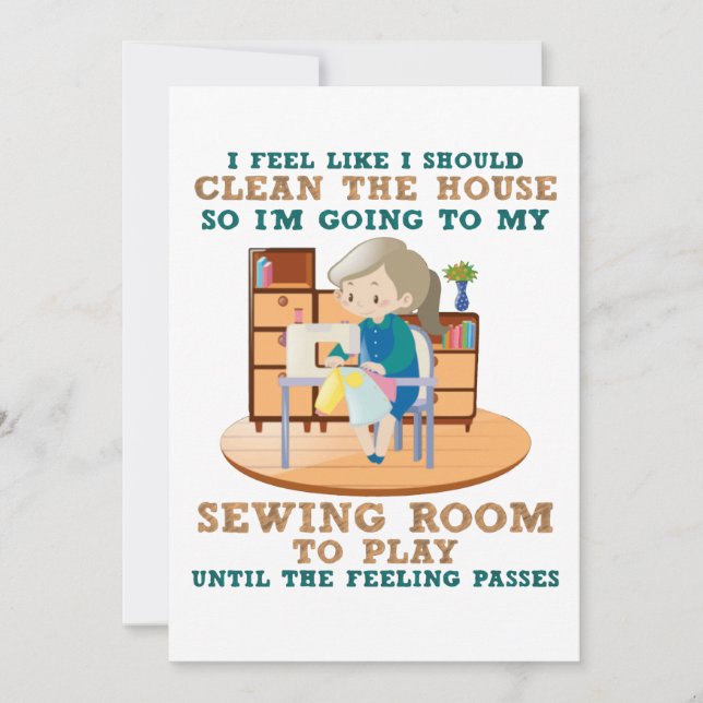 Reserve A Data costura | Sinto Que Devo Limpar A Casa (Frente)