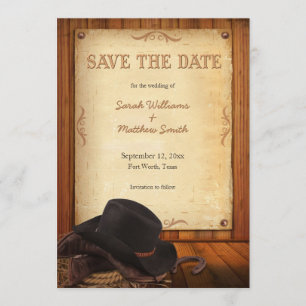 Reserve A Data Country Western Wedding Salvar a Data
