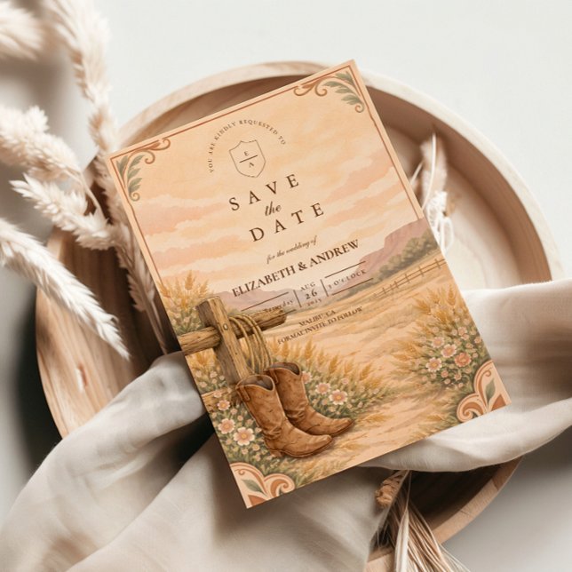 Reserve A Data Cowboy Boots Desert Wedding (Criador carregado)