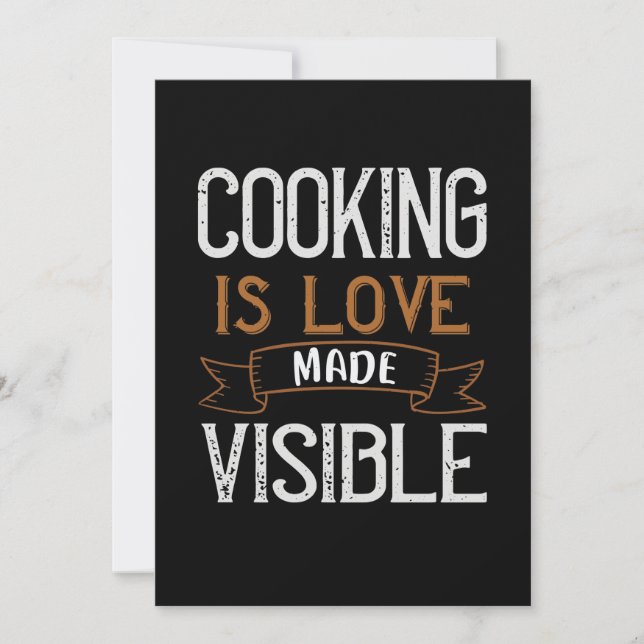Reserve A Data Cozinhar É Amor Tornado Visível (Frente)