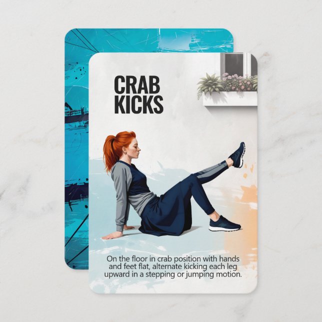 Reserve A Data Crab Kicks Fitness Card with Blue Backing (Frente/Verso)