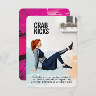 Reserve A Data Crab Kicks Fitness Card with Pink Backing