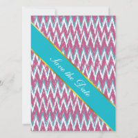 Cranberry e Teal Kat ZigZag Padrão