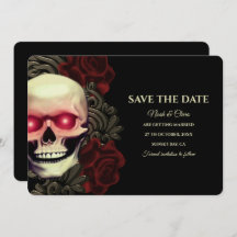 Crânio gótico preto vermelho-escuro sangrado