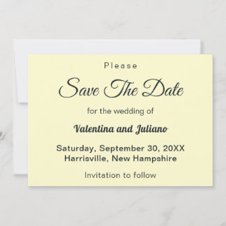 Reserve A Data Cream With Slate Text Wedding Save The Date