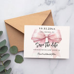 Reserve A Data Creme de arco cor-de-rosa Sweet 16 Save the Date c<br><div class="desc">Um moderno e elegante Salve a Data para um Doce 16. Um fundo macio,  colorido bege,  decorado com um grande arco rosa. Personalizar e adicionar data,  local,  nome e idade.</div>