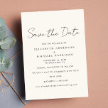 Reserve A Data Creme de Fotografia do Script Chic<br><div class="desc">Chic Light me salve a data do anúncio do casamento com "Salvar a Data" em um roteiro moderno mínimo e salve os detalhes da data em uma simples tipografia. O verso mostra sua foto sobreposta com seus primeiros nomes e a data do casamento.</div>