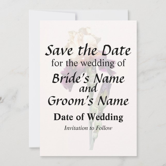 Reserve A Data Creme e Maroon Iris e Buds (Frente)