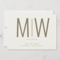 Creme Lg. Monograma Wedding Date III