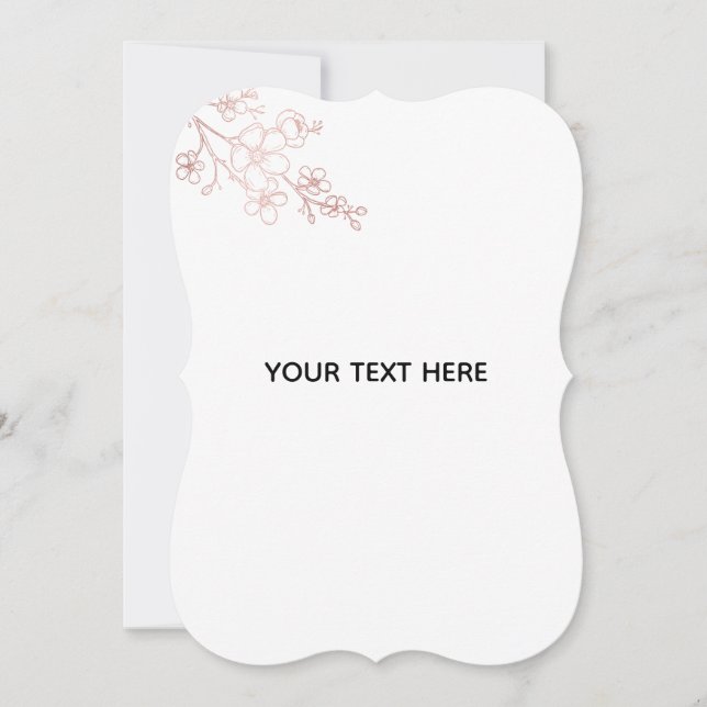 Reserve A Data Crie o Seu Próprio Branco Elegante (Frente)