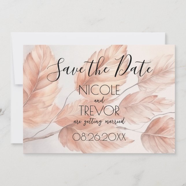 Reserve A Data Crie o seu próprio - Folhas do outono (Frente)