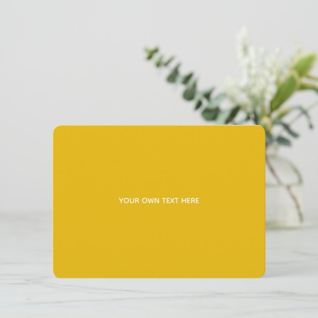 Reserve A Data Crie Seu Próprio Design Amarelo Personalizado (Em pé/Frente)