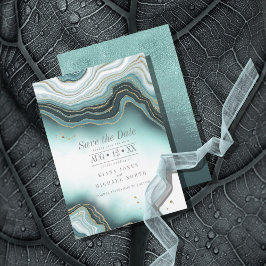 Reserve A Data Crystal Agate Wedding Teal ID825